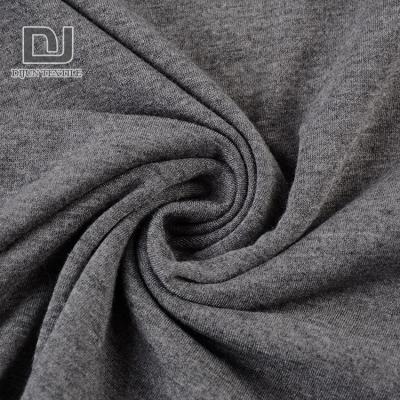 China Dijuntex Bulk Sale Shrink-Resistant Spandex Knit Heather Gray Base Coat Tank Top Cvc Breathable Shirt Fabric for sale