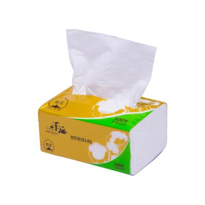 China Eco-friendly Wood Pulp Box Soft White Facial 100% Virgin Face Tissue Paper for sale