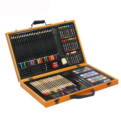 China Multiple Art Supply 88 Piece Artist Luxury Studio Box Set Creative Wooden Painting and Drawing Set for sale