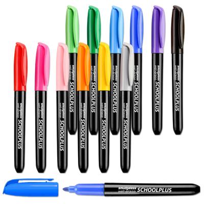 China 12 Colors Slant Fine STRENGTH No Smudge One VIS Dry /Wet Erase Markers Works For Dry-Erase Whiteboards 5.5 Inch for sale