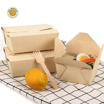 China Disposable Biodegradable Food Packaging Deli Recycled Bamboo Paper Pulp Lunch Box Wholesale for sale