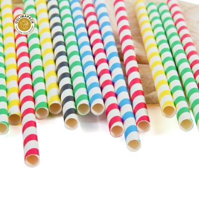 China Disposable Custom Eco - Friendly Heat Resistant Bubble Tea Paper Straw for sale