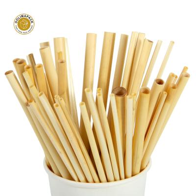 China Logo Acceptable Disposable Eco Friendly Customized Disposable Natural Reed Straw for sale