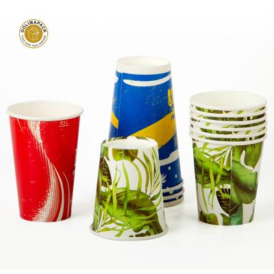 China Disposable Compostable Paper Juice Drink Packaging Container Take Parts Coffee Cups for sale