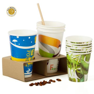 China Wholesale Disposable High Quality Beverage Paper Bowl Container Drinking Take Away Coffee Cups With Printing for sale