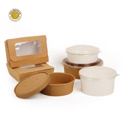 China Disposable Eco Friendly Compostable Fruit Salad Box Disposable Salad Containers for sale