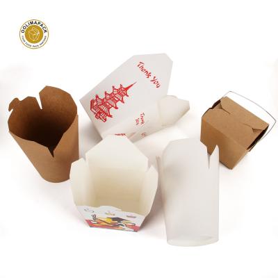 China Disposable Custom Noodle Box Biodegradable Logo Takeaway Packing Box Eco Friendly Pasta Box for sale