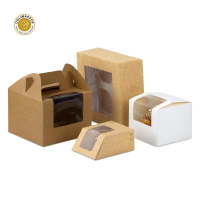 China Disposable Wholesale Rectangle Log Folding Baking Cake Box Packing Boxes for sale