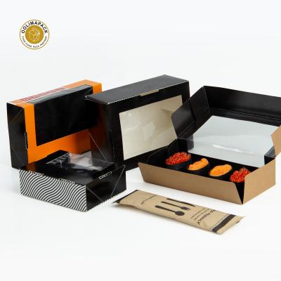 China Disposable High Quality Paper Sushi Takeout Container Lunch Packaging Box for sale