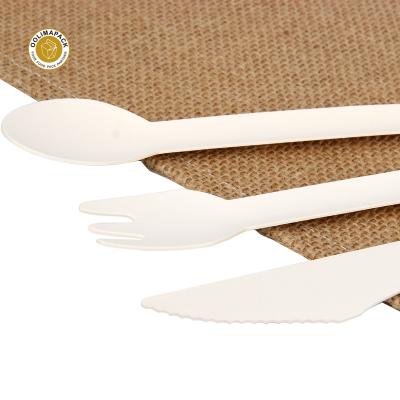 China Disposable Eco-Friendly Biodegradable Custom Paper Tableware Knife Fork And Spoon Set for sale