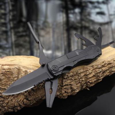 China Carabiner Hot Multi Black Steel Pocket Knife Tool Camp Knife Stainless Steel Sales Item Time Pcs Stainless Color Stainless Nylon Handle for sale