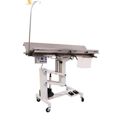 China 304 Stainless Steel EURPET 304 Stainless Steel Electric Lifting Operation Table for Animal Clinic Surgery Veterinary Surgical Table for sale