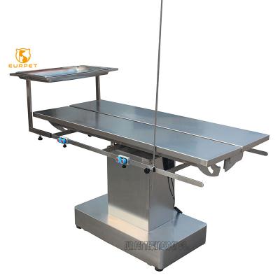 China 304 Stainless Steel EURPET Veterinary Equipment Veterinary Surgery Table for Clinic Animals Pet Examination Table Cheap Price for sale