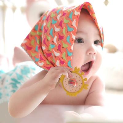 China Wholesale Battery Operated Teether Ring Bpa Free Baby Teething Toys Funny Wooden Baby Food Grade Silicone Teether for sale