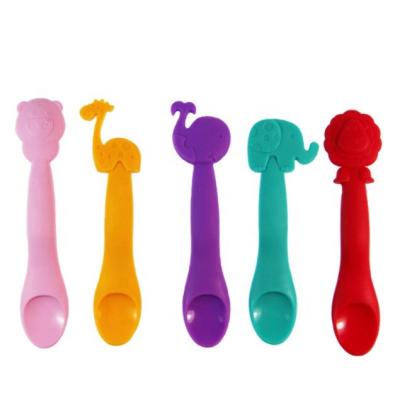 China High Quality Baby Spoon Custom BPA Free Silicone Baby Feeding Spoon for sale