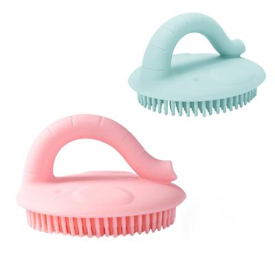 China Waterproof Silicone Bath Brush Waterproof Silicone Washing Body Bath Brush For Baby for sale