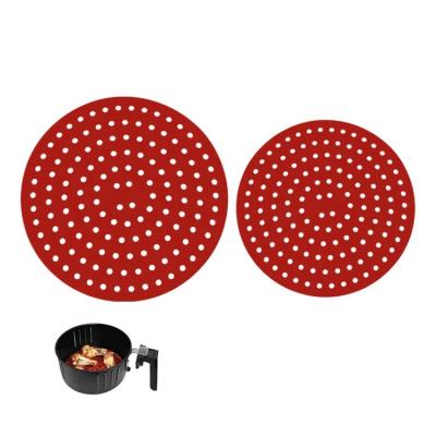 China Viable Round Heat Resistant Silicone Air Mat Non-Stick Baking Baking Paper Fryer Covers Kitchen Accessories for sale