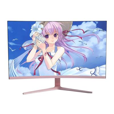 China Adorably Beautiful 27 Inch Curved 2K 144hz 165hz Curved Gaming Monitor Pink for sale