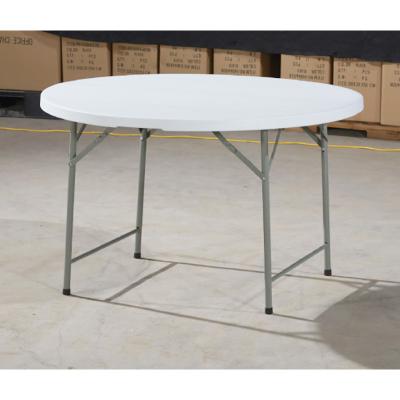 China Easy transport 1.8m fold in half round plastic table for sale