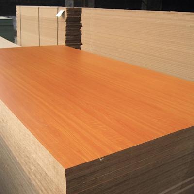 China 4Mm 3Mm Melamine MDF Melamin Synchronized Door Cladding Panel for sale