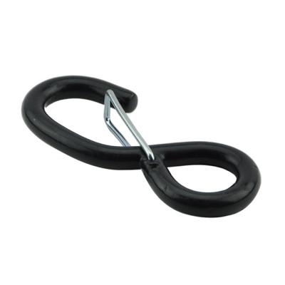 China Heavy Industry 25mm Custom 1500kg Rubberized Black Metal Snap Hook for sale