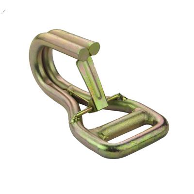 China Heavy Industry 50mm Cargo Securing One Way Double J-Hook With Safety Latch for sale