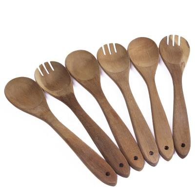 China Viable Wholesale Acacia Wooden Salad Fork And Spoon Salad Servers/Cutlery Set for sale