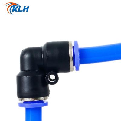 China Garment Shops KPV Series Wholesale One Touch Quick Connect L Type 90 Degree Pneumatic Air Fitting Tube Pipes Plastic Union Elbow Connector for sale