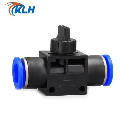 China Garment Shops HVFF6/8/10/12 HVFF Series Straight Tube Connector Air Flow Control Switch Unions Plastic Push In Fitting Pneumatic Hand Valve for sale