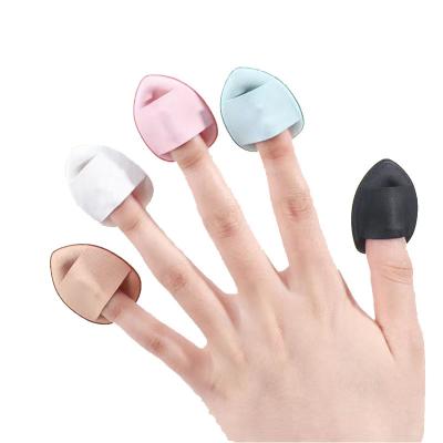 China Face Makeup Tools 5pcs/box Mini Refillable Velvet Satin Cosmetic Sponge Powder Puff With Box for sale