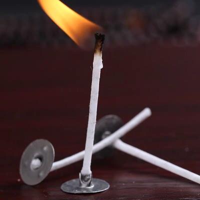 China Customize Cotton Pure Paraffin Solid Coated Pre Tabbed Tealight Candle Wicks 25mm, 35mm Bulk For Aluminum / Plastic Tealight Holder for sale