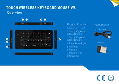 China Wifi 2.4GHz Wireless Fly Air Mouse Touchpad Keyboard Key for Android PC TV BOX for sale