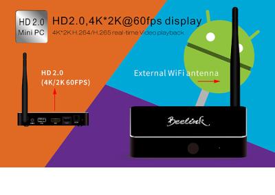 China Rendimiento GPU de WiFi de la caja de Beelink R68 TV del androide 5,1 alto de la caja externa de la antena HDMI 2,0 Rockchip TV en venta