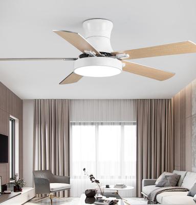 China With 52 Inch Metal ABS 3 Blade Full Copper Wire Luxury Wholesale Luxury Motor Mute Motor Remote Control 52 Inch White DC LED Ceiling Fan With Light for sale