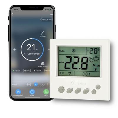 China Energy Saving Smart Wifi Temperature Thermostat Controller / Wireless Smart Wifi Fan Coil Thermostat for sale