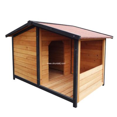 China Sustainable Wooden Dog Kennel Wholesale Pet Product for sale