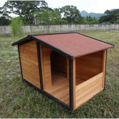 China SDD011 Sustainable Homemade Outdoor Wood Open Dog Kennel Wood for sale