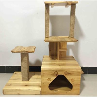 China SDCT001 Best Selling Sustainable Outdoor Products Cat House Decorative Wooden Dog House Dog Kennel for sale