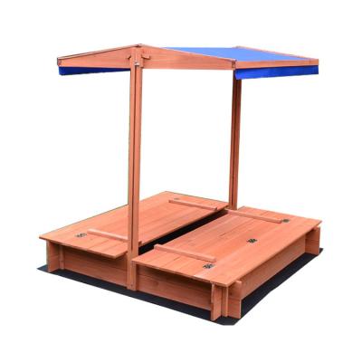 China SDSB002 Playground Garden Sandbox Outdoor Wooden Pit Box Child Play Children Sun Wood Shade for sale