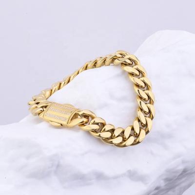 China Cute Cuban Bracelets Gold Bangles Cuban Hip Hop for sale