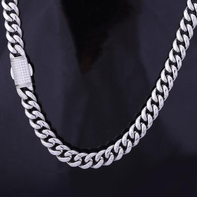 China High Polished Hiphop Chain Necklace 12mm Stainless Steel Link Chain Cuban Necklace For Men Hip Hop Jewelry Wholesale for sale