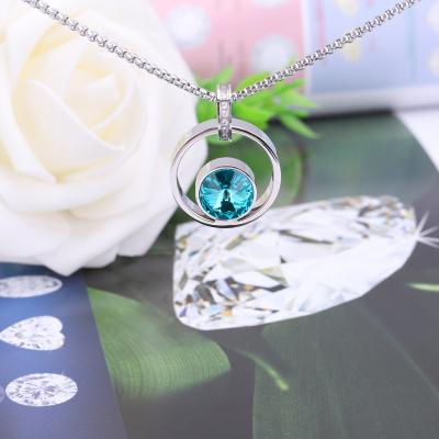 China Wholesale Casual Handmade Zircon Birthstone Manufacturers Jewelry Stainless Steel Crystal Pendant Necklace for sale