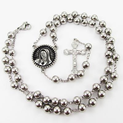 China No Rust And No Allergy Stainless Steel Wholesale Catholic Ware Religious Rosary Necklace Jewelry for sale