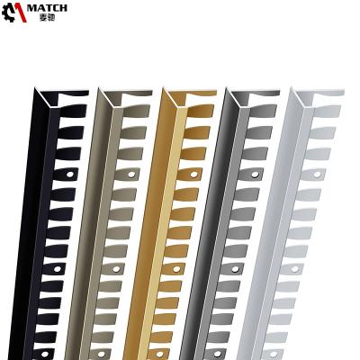 China Free Sample Contemporary Aluminum Alloy Tile Trim Surface Anodized Treated Wholesale Bendable Tile Corner Trim Tile Metal Trim for sale