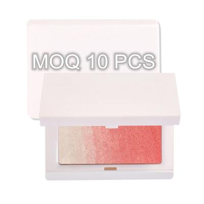 China OEM Change Blush 3 Colors Terracotta Blush&Highlighter Waterproof Progressive Makeup Baked Powder Highlight Face Cosmetic Promotional Items for sale