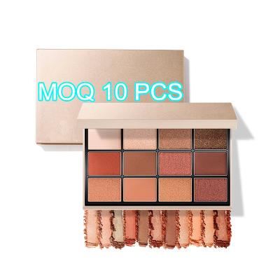 China High Quality Custom Waterproof Rose Gold Cosmetic Metallic Private Label Eyeshadow Palette Makeup Shimmer Matte Eyeshadow Nudity In Stock for sale