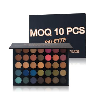 China Custom 40 Colors Best Eyeshadow Private Label Palette Makeup Low MOQ Multi Shimmer Finish Waterproof Cosmetic Metallic Powder Shape No Logo for sale