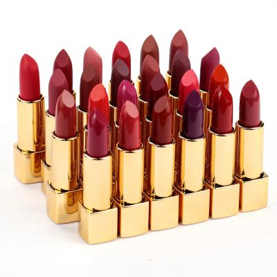 China Vegan Matte Waterproof Lipstick Makeup Velvet Waterproof Non-Moisturizing Transfer Dye Cosmetics Nude Dropping Private Label Wholesale for sale