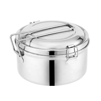 Cina Durable Heat Round 304 Stainless Steel Bento Lunch Boxes Portable Picnic Food Container in vendita