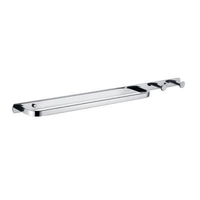 Chine New Design Modern Bathroom 304 Stainless Steel Wall Mounted Single Bar Towel Rack With Hooks à vendre